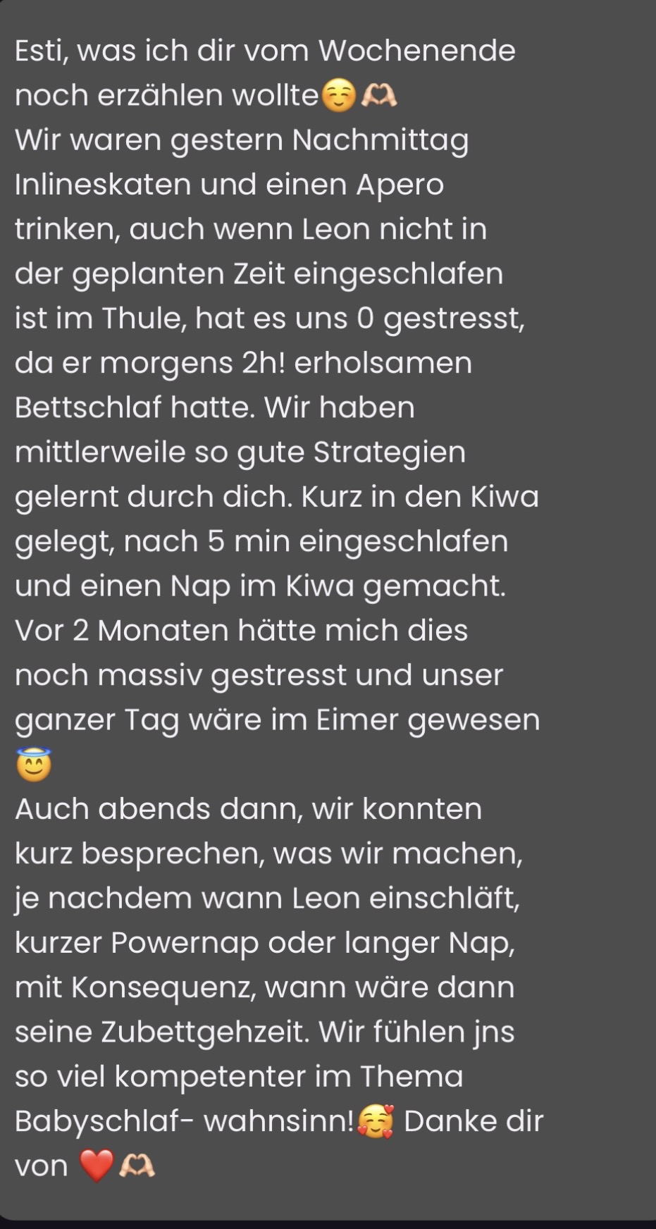 Nachricht einer Mama 1 — Erfahrung mit Olivia sleeps